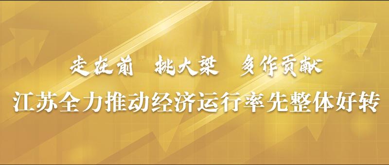 江蘇全力推動經濟運行率先整體好轉